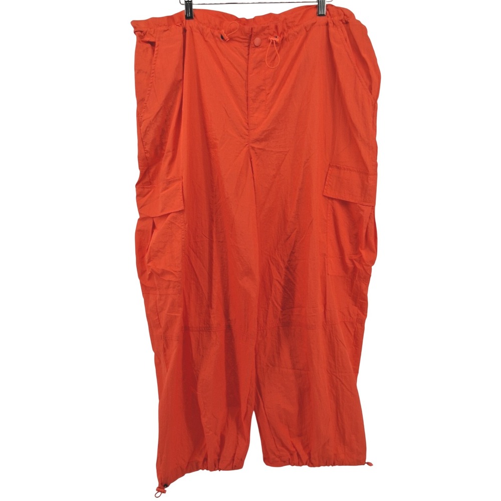 Future Collective Alani Noelle Orange Parachute Pants Womens XL Streetwear Baggy